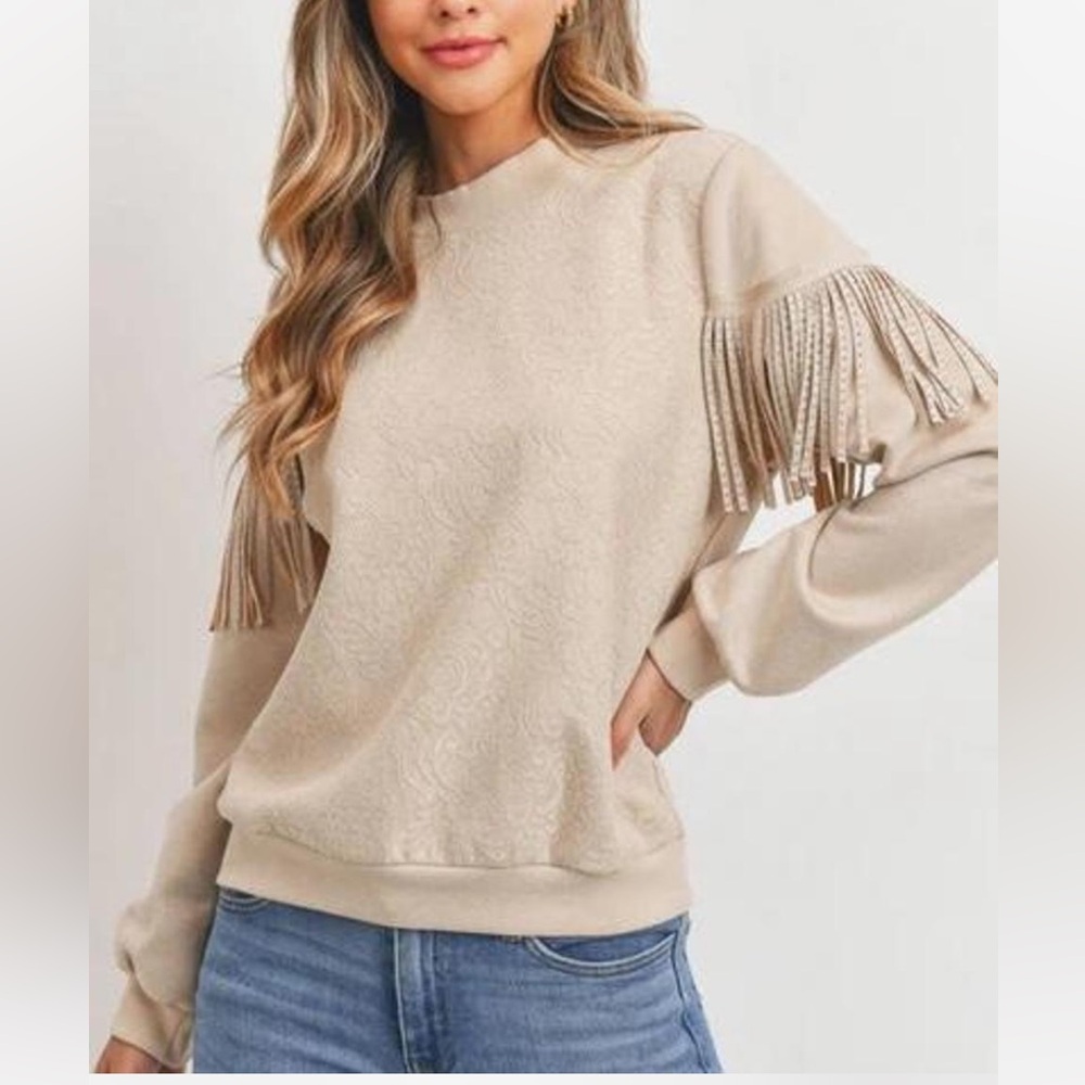 Alice Blue fringe Sweater